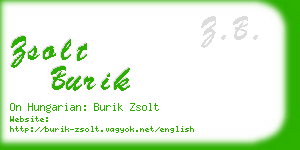zsolt burik business card